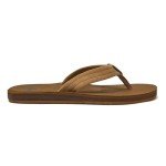 Quiksilver Men's Carver Suede 3 Point Flip Flop Athletic Sandal, Tan/Solid, 12 M US
