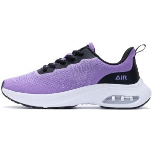 Autper Women's Air Running Shoes Breathable Tennis Sneakers Gym Jogging Training Comfortable Fashion Sports Shoes Blackpurple US 8