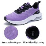 Autper Women's Air Running Shoes Breathable Tennis Sneakers Gym Jogging Training Comfortable Fashion Sports Shoes Blackpurple US 8
