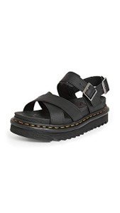 Dr. Martens Womens Voss Ii Sandal, Black Hydro Leather, 7 US