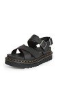 Dr. Martens Womens Voss Ii Sandal, Black Hydro Leather, 7 US