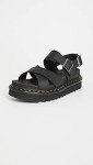 Dr. Martens Womens Voss Ii Sandal, Black Hydro Leather, 7 US