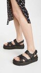 Dr. Martens Womens Voss Ii Sandal, Black Hydro Leather, 7 US