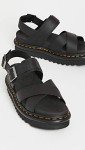 Dr. Martens Womens Voss Ii Sandal, Black Hydro Leather, 7 US