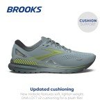 Brooks Men’s Adrenaline GTS 23 Supportive Running Shoe - Cloud Blue/Goblin Blue/Lime - 9 Medium
