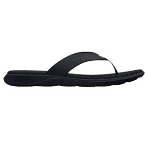 Under Armour Men's Ignite Pro Flip Flop, (001) Black/Black/White, 10, US