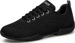 BAXINIER Black Cheerleading Sneakers for Kids