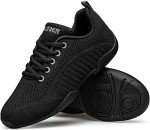 BAXINIER Black Cheerleading Sneakers for Kids
