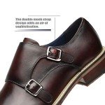 La Milano Men's Leather Double Monk Strap Loafers