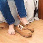 LA PLAGE Men's Plush Moccasin Casual Shoes - Brown