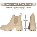 Athlefit Women's Chunky Heel Chelsea Boots - Size 7.5
