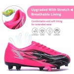 Kids' Hanani Soccer Cleats - Black/Pink Unisex