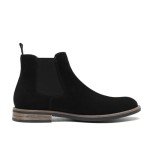 Casual Black Chelsea Boots for Men, Slip-On