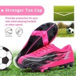 Kids' Hanani Soccer Cleats - Black/Pink Unisex