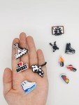Moifom 11PCS I Love Hockey Shoes Decoration Charms fits for Clog Sandals, Field Hockey Sport Shoe Decorations for Men Adults Women Party Favor