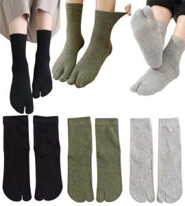 3 Pairs Men’s Cotton Sports Tabi Flip Flops