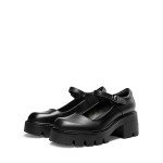 DREAM PAIRS Women's Mary Janes Shoes Platform Dress Low Heel Chunky Pumps Round Toe Ankle Strap Pumps Shoes Oxfords,Size 11,Black-PU,SDPU2346W-NEW