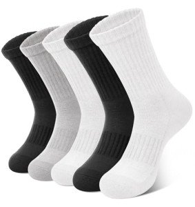 YSense 5 Pairs Thick Merino Wool Hiking Socks