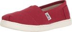 TOMS unisex child Espadrille Sneaker, Red, 11 Little Kid US