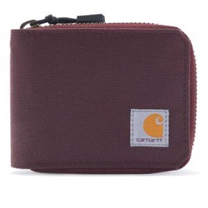 Carhartt Men’s Durable Zip Wallet - Deep Wine
