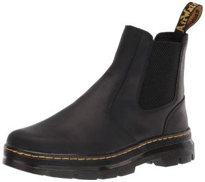 Dr. Martens Unisex Embury Chelsea Boot, Black Wyoming, 12 Women/11 Men