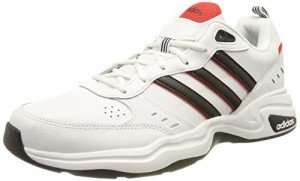 adidas Men's Strutter Wide Fit Classic Lifestyle Sneakers Shoes,ftwr White/core Black/active Red, 7.5 M US Wide