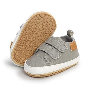 Sofmuo Toddler High Top Leather Sneaker Shoes