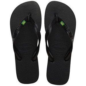 Havaianas Men's Brazil Flip Flop Sandal, Black, 9-10 M US