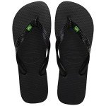 Havaianas Men's Brazil Flip Flop Sandal, Black, 9-10 M US