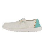 Hey Dude Women's Wendy Boho Crochet Off White Size 5 | Women's Shoes | Women Slip-on Loafers | Comfortable & Light-Weight