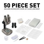 NATIONAL GEOGRAPHIC Dual LED Kids Microscope - 50+ pc Science Kit with 10 Prepared Slides & 10 DIY Blank Slides, Biology Experiment Activity, Microscope Kit for Kids 8-12 (Amazon Exclusive)