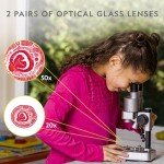 NATIONAL GEOGRAPHIC Dual LED Kids Microscope - 50+ pc Science Kit with 10 Prepared Slides & 10 DIY Blank Slides, Biology Experiment Activity, Microscope Kit for Kids 8-12 (Amazon Exclusive)