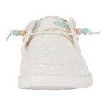 Hey Dude Women's Wendy Boho Crochet Off White Size 5 | Women's Shoes | Women Slip-on Loafers | Comfortable & Light-Weight