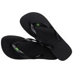 Havaianas Men's Brazil Flip Flop Sandal, Black, 9-10 M US