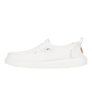 Hey Dude Women's Wendy Chambray Bright White Size 8, Women’s Shoes, Women’s Slip-on Loafers, Comfortable & Light-Weight