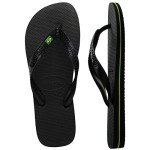 Havaianas Men's Brazil Flip Flop Sandal, Black, 9-10 M US