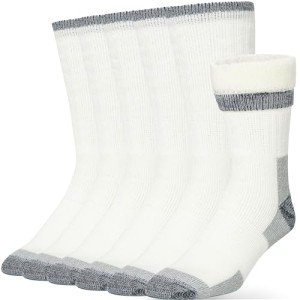 Alvada Merino Wool Hiking Socks Thermal Warm Crew Winter Boot Sock For Men Women 3 Pairs ML