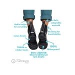 Totes Men's Chelsea Rain Boots, Black, 13