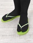 4 Pairs Flip Flop Socks Tabi Split Toe Socks Toe Socks for Men Women Supplies (Black)