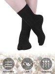 4 Pairs Flip Flop Socks Tabi Split Toe Socks Toe Socks for Men Women Supplies (Black)