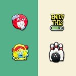 Qimbytar 16Pcs Sports Game Shoe Charms Fit for Clog Sandals Decoration, Cute Shoe Charms for Kids Teens (Sport)