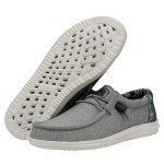 Hey Dude Men's Wally H2O Graphite Size 12 | Men's Shoes | Men Slip-on Loafers | Comfortable & Light-Weight