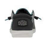 Hey Dude Men's Wally H2O Graphite Size 12 | Men's Shoes | Men Slip-on Loafers | Comfortable & Light-Weight