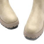 mysoft Women's Chelsea boots Low Heel Slip On Lug Sole Elastic Ankle Booties