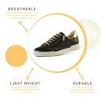 JATAREA Women's Fashion Sneakers Shoes| Lifestyle Travel Sneakers - Tara Black&Gold 8