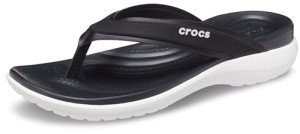 Crocs Capri V Sporty Flip Flops | Sandals for Women, Black, 9