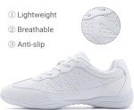 BAXINIER Girls Cheerleading Shoes Women White Cheer Shoes Youth Cheer Competition Sneakers Athletic Training Dance Tennis Shoes - White 11 Little Kid