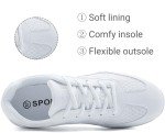 BAXINIER Girls Cheerleading Shoes Women White Cheer Shoes Youth Cheer Competition Sneakers Athletic Training Dance Tennis Shoes - White 11 Little Kid