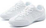 BAXINIER Girls Cheerleading Shoes Women White Cheer Shoes Youth Cheer Competition Sneakers Athletic Training Dance Tennis Shoes - White 11 Little Kid