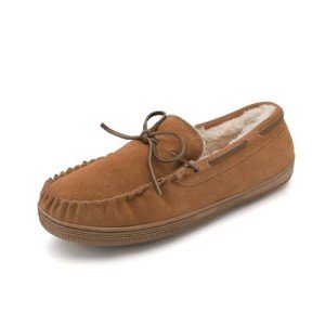 DREAM PAIRS Men's Moccasin Slippers Fuzzy Plush House Shoes Indoor Outdoor Fleece Lining Loafers,Size 11,TAN,FUR-LOAFER-01
